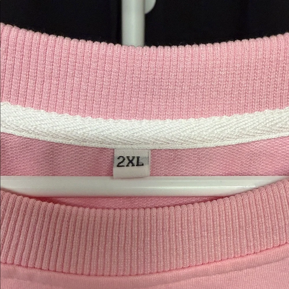 Pink Graphic Sweatshirt 2x NWOT PTP 28 - Picture 2 of 5